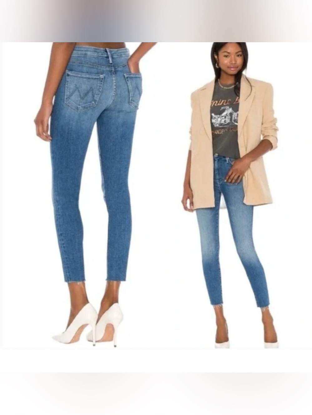 MOTHER HIGH WAISTED LOOKER ANKLE FRAY Sz 23